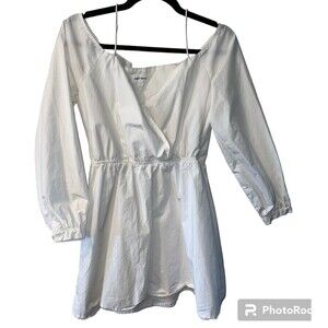 Superdown Dress Womens Sz L Revolve Leia Mini Off Shoulder White babydoll *READ